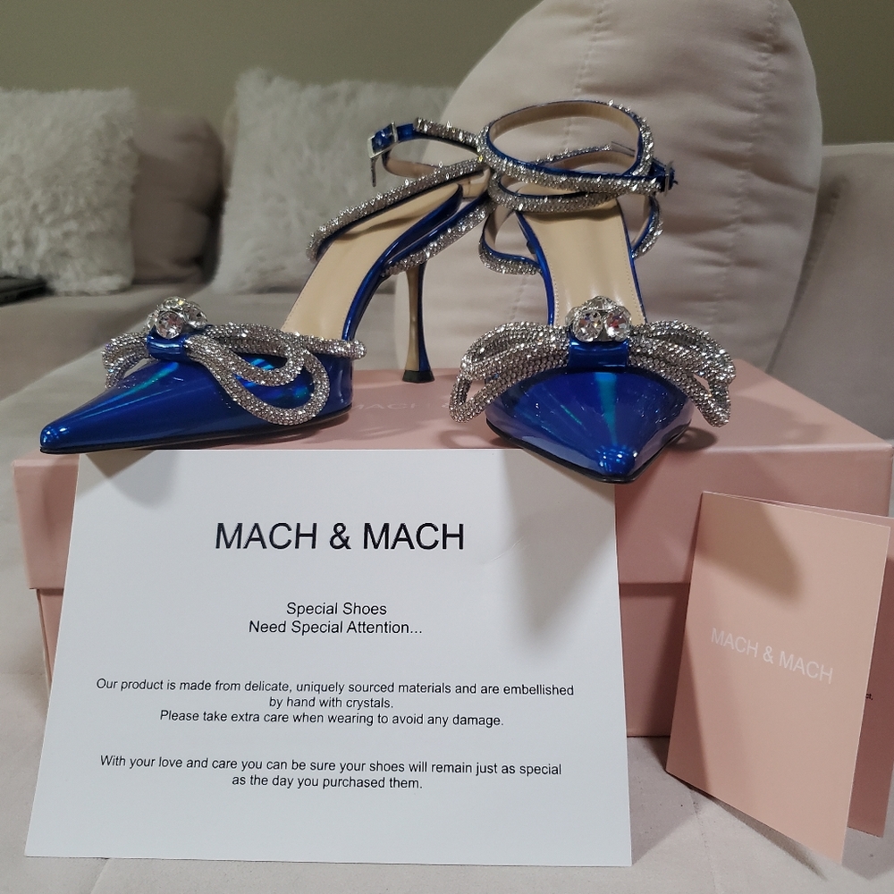 Brand New Mach & Mach Double Bow Heels - Size 8.5